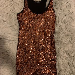Gold Sequin Dress